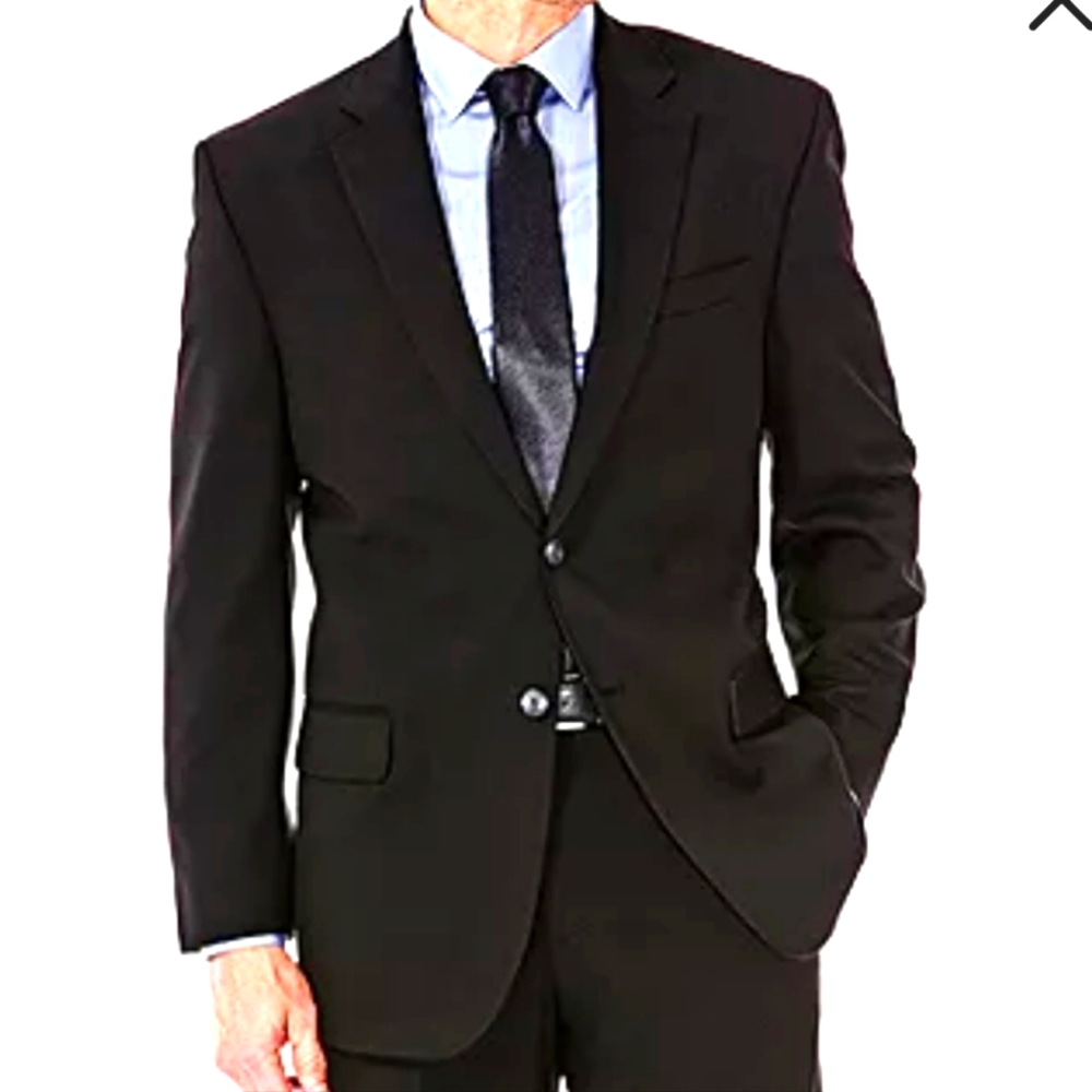 J.M. Haggar Black Classic Fit 48 Long Single Breast Premium Stretch Suit Jacket